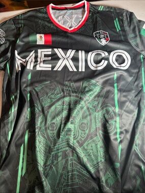 Mexico Graphic Team Jersey - Black & Green/ White & Green